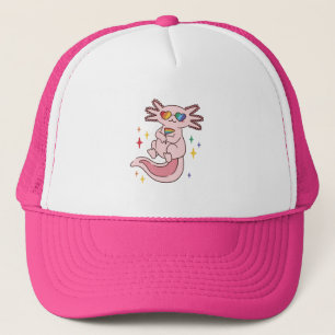 Een schattige Pride Axolotl Trucker Pet