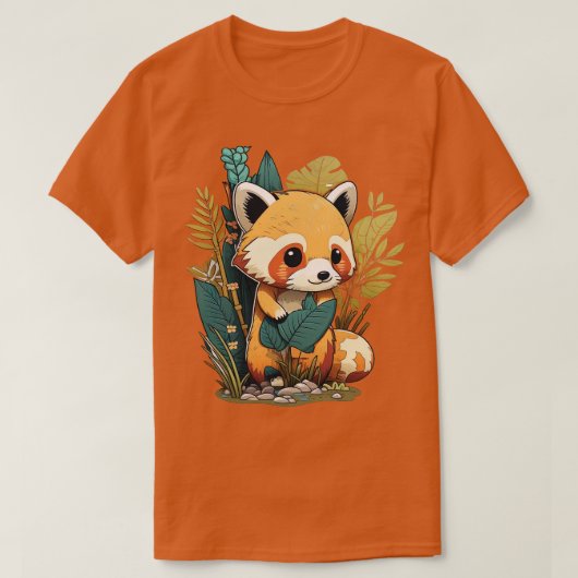 Een schattige rode panda in het bos t-shirt (Design voorkant)