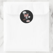 Een schattige rode panda ronde sticker (Tas)