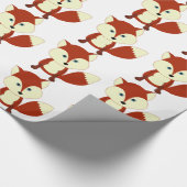 Een schattige rode vos cadeaupapier (Hoek)