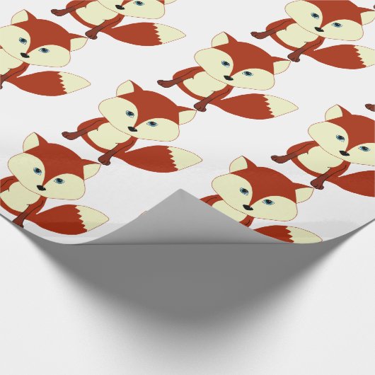 Een schattige rode vos cadeaupapier (Hoek)