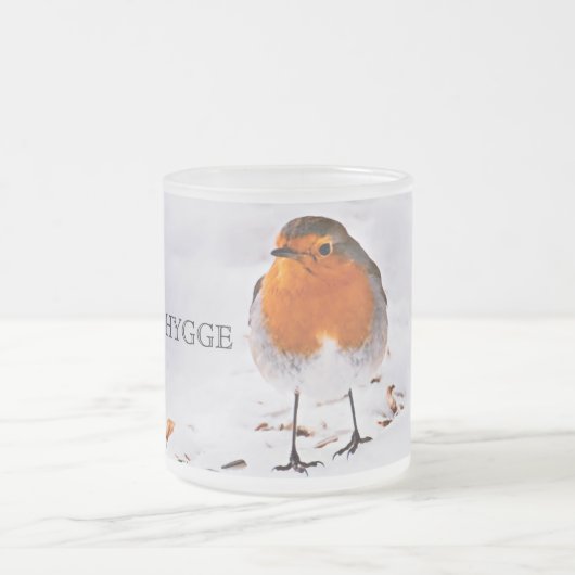 Een schattige roofvogel in sneeuw matglas koffiemok (Center)