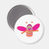 Een schattige roze bij magneet (Voorkant / Achterkant)