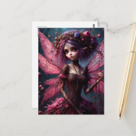 Een schattige Roze Fee  Briefkaart