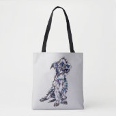 Een schattige, saaie, gemengde kruidhond met een g tote bag (Voorkant)