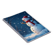 Een schattige sneeuwpop en kerst notitieboek (Rechterzijde)
