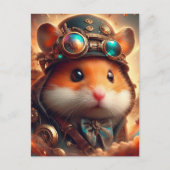 Een schattige steampunk hamster briefkaart (Voorkant)