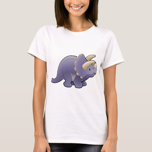 Een schattige triceratops dinosaurus t-shirt (Voorkant)