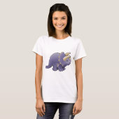 Een schattige triceratops dinosaurus t-shirt (Voorkant volledig)