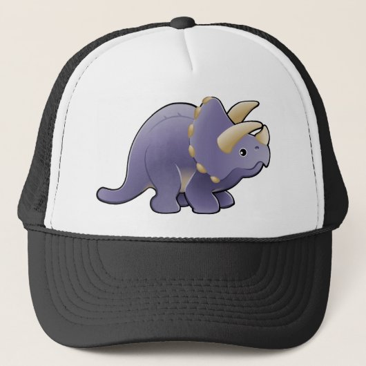 Een schattige triceratops dinosaurus trucker pet (Voorkant)