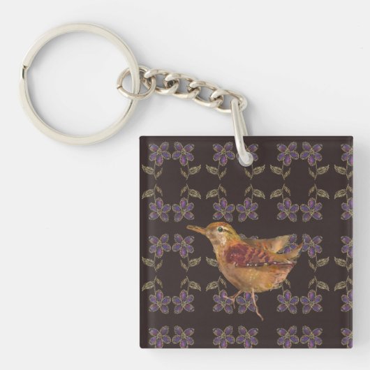 Een schattige vogel sleutelhanger (voorkant)