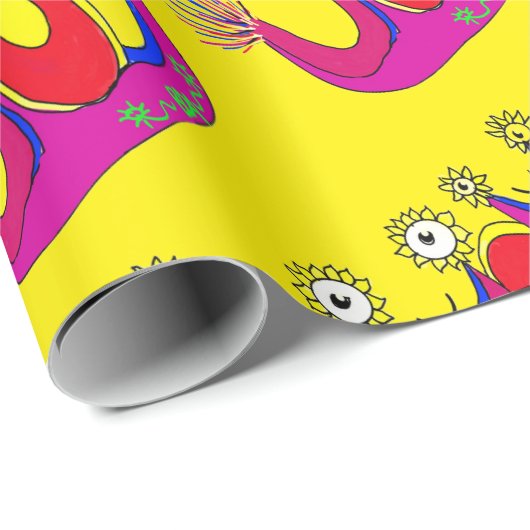 Een Schattige, vrolijk feest om je cadeau te Cadea Cadeaupapier (Rol Hoek)