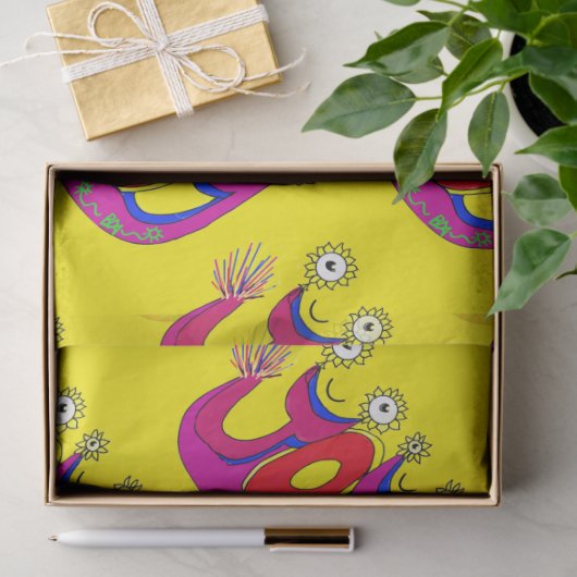 Een Schattige, vrolijk feest om je cadeau te Cadea Tissuepapier (Geschenk)