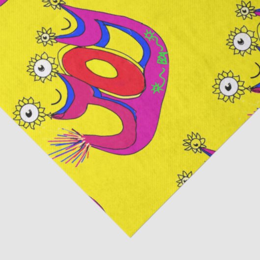 Een Schattige, vrolijk feest om je cadeau te Cadea Tissuepapier (Detail)