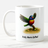 Een Schattigee 3D geschilderde  Lorikeet Coffee Mo Koffiemok