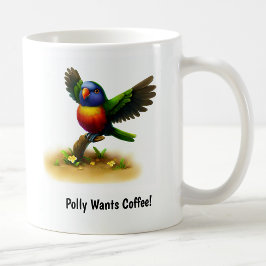 Een Schattigee 3D geschilderde  Lorikeet Coffee Mo Koffiemok