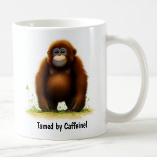 Een Schattigee 3D-geschilderde orang-oetan koffie Koffiemok