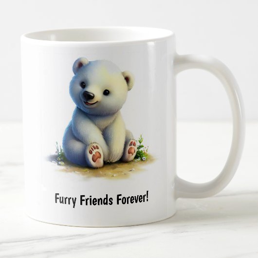 Een Schattigee 3D Painted Polar Beer Coffee Mok