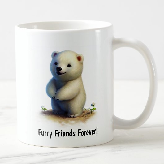 Een Schattigee 3D Painted Polar Beer Coffee Mok