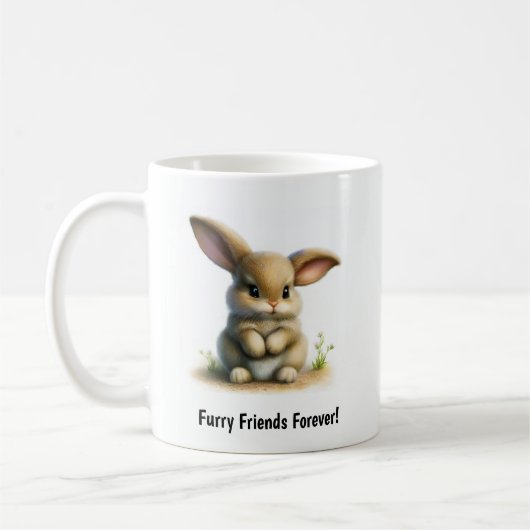 Een Schattigee 3D Painted Rabbit Coffee Mok (Links)