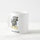 Een Schattigee 3D Painted Racoon Coffee Mok (Voorkant links)