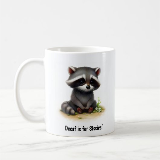 Een Schattigee 3D Painted Racoon Coffee Mok (Links)