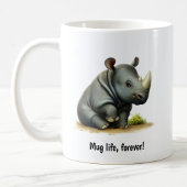 Een Schattigee 3D Painted Rhinoceros Coffee Mok