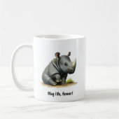 Een Schattigee 3D Painted Rhinoceros Coffee Mok (Links)