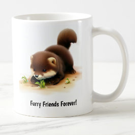 Een Schattigee 3D Painted Sable Coffee Mok