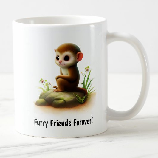 Een Schattigee 3D Painted Squirrel Monkey Coffee M Koffiemok