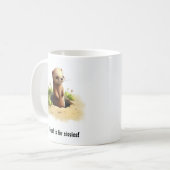 Een Schattigee 3D Painted Weasel Coffee Mok (Voorkant links)