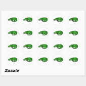 Een Schattigee alligator of krokodil cartoon karak Ronde Sticker (Vel)