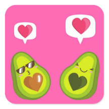 EEN SCHATTIGEE AVOCADO STICKERS