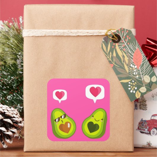 EEN SCHATTIGEE AVOCADO STICKERS (Feestdagen)