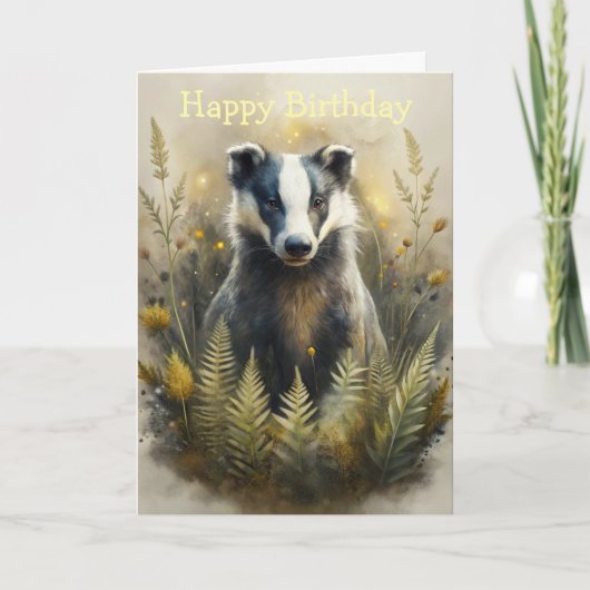 Een Schattigee bosdas Kaart (Voorkant)