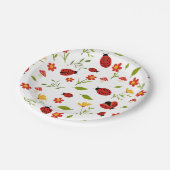 Een Schattigee Bug lieveheersbeestje 1e verjaardag Papieren Bordje (Gekanteld)