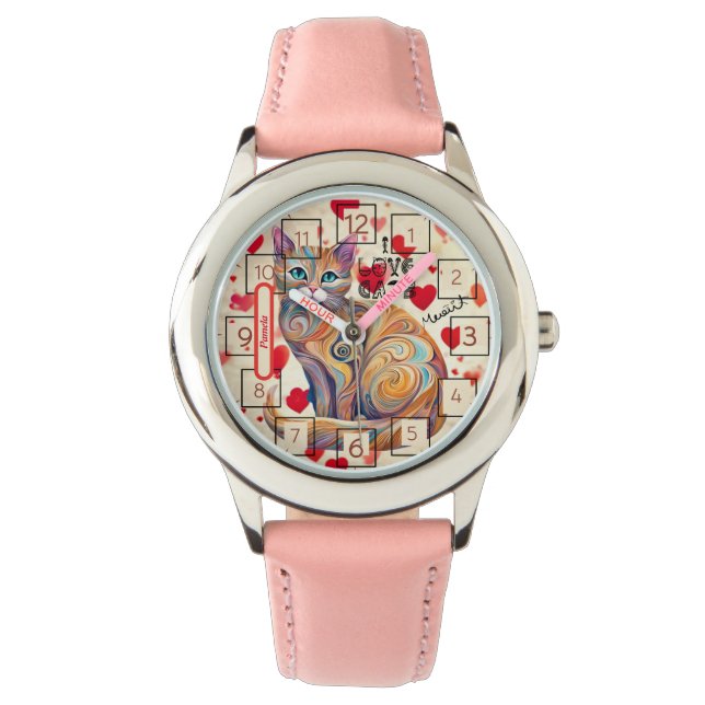 Een Schattigee Cat eWatch voor kinderen Horloge (Voorkant)