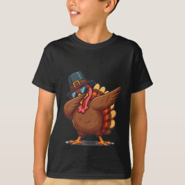 Een Schattigee Dabbing Funny Turkije Thanksgiving T-shirt