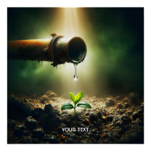 Een Schattigee druppel water Perfect Poster