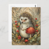 Een Schattigee egel in het bos Briefkaart (Voorkant / Achterkant)