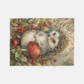 Een Schattigee egel in het bos Fleece Deken (Voorkant (Horizontaal))