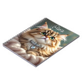Een Schattigee gepersonaliseerde pluizige tabby ka Notitieboek (Linkerzijde)