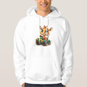 Een Schattigee Giraffe die een auto op de weg rijd Hoodie