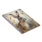 Een Schattigee haas in het bos Notitieboek (Rechterzijde)