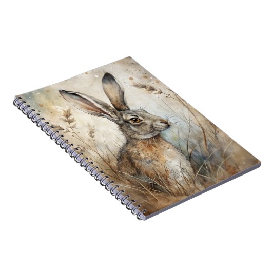 Een Schattigee haas in het bos Notitieboek (Rechterzijde)
