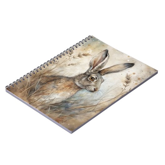 Een Schattigee haas in het bos Notitieboek (Linkerzijde)