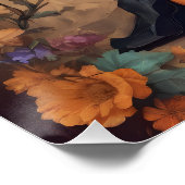 Een Schattigee Halloween Bat hb1 Glossy Poster (Hoek)