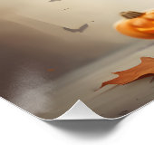 Een Schattigee Halloween Bat hb4 Glossy Poster (Hoek)