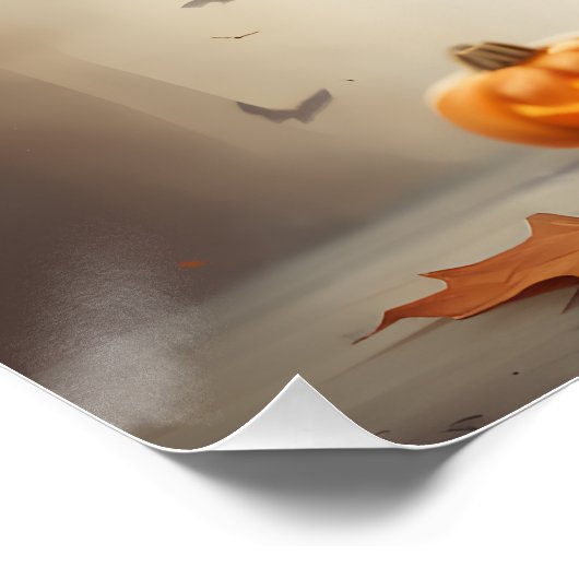 Een Schattigee Halloween Bat hb4 Glossy Poster (Hoek)