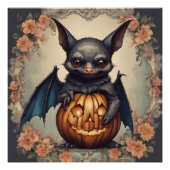 Een Schattigee Halloween Bat hb5 Glanzend Poster (Voorkant)